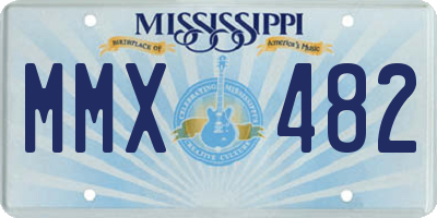 MS license plate MMX482