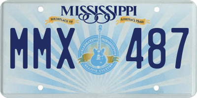 MS license plate MMX487