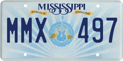 MS license plate MMX497
