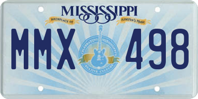 MS license plate MMX498