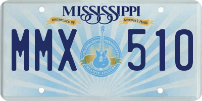 MS license plate MMX510
