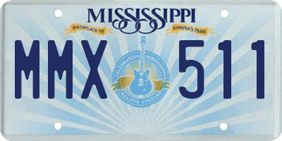 MS license plate MMX511
