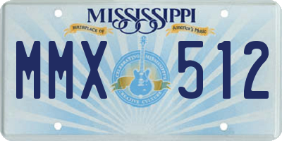 MS license plate MMX512
