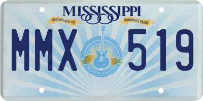 MS license plate MMX519