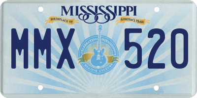 MS license plate MMX520