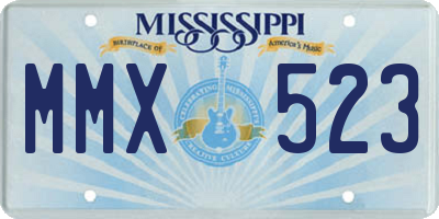 MS license plate MMX523