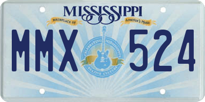 MS license plate MMX524