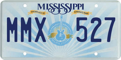 MS license plate MMX527