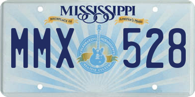 MS license plate MMX528