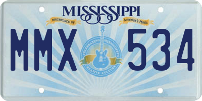 MS license plate MMX534