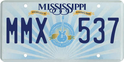 MS license plate MMX537