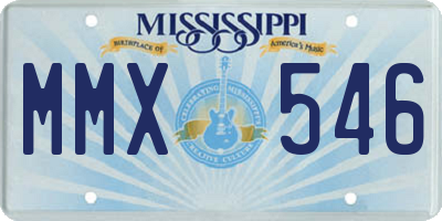 MS license plate MMX546