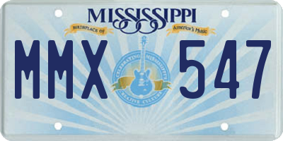 MS license plate MMX547