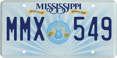 MS license plate MMX549