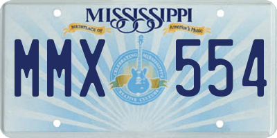 MS license plate MMX554