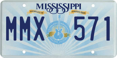 MS license plate MMX571