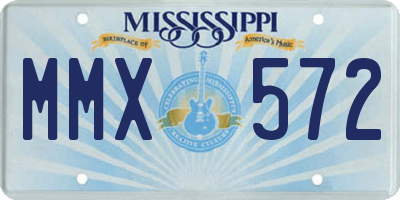 MS license plate MMX572