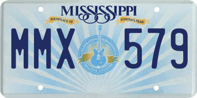 MS license plate MMX579