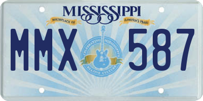 MS license plate MMX587