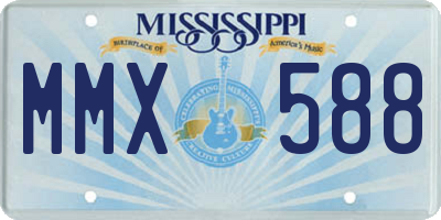 MS license plate MMX588