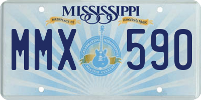 MS license plate MMX590