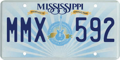 MS license plate MMX592