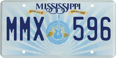 MS license plate MMX596