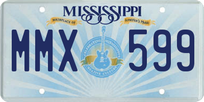MS license plate MMX599