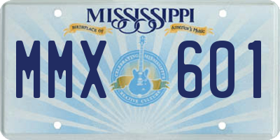 MS license plate MMX601