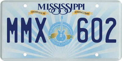 MS license plate MMX602