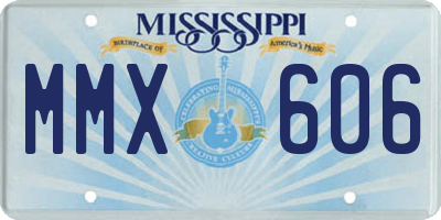 MS license plate MMX606
