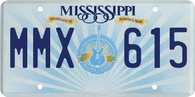 MS license plate MMX615