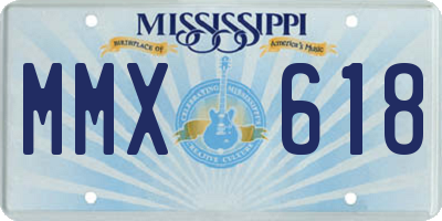 MS license plate MMX618