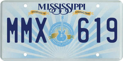 MS license plate MMX619