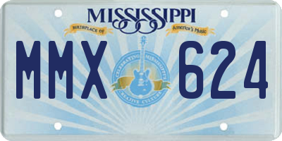 MS license plate MMX624