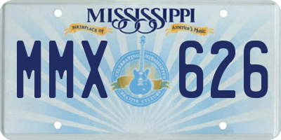 MS license plate MMX626