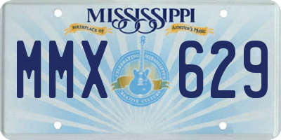 MS license plate MMX629