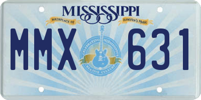 MS license plate MMX631