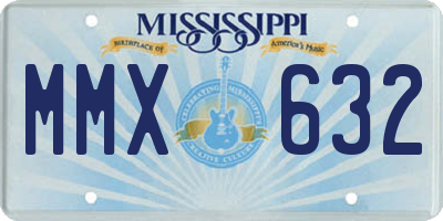 MS license plate MMX632