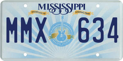 MS license plate MMX634