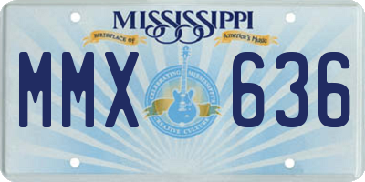 MS license plate MMX636