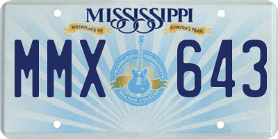 MS license plate MMX643