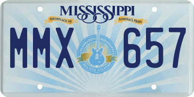 MS license plate MMX657