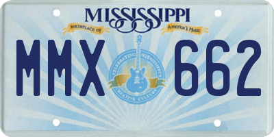 MS license plate MMX662