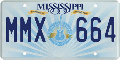 MS license plate MMX664
