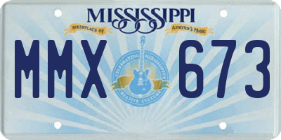 MS license plate MMX673