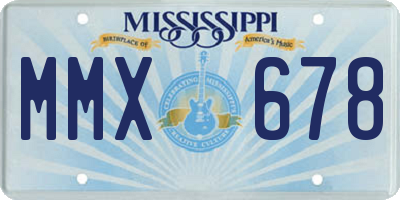 MS license plate MMX678