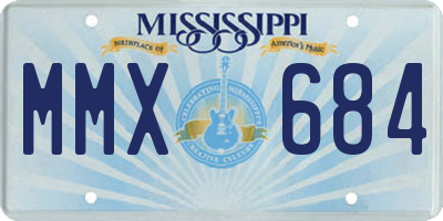 MS license plate MMX684