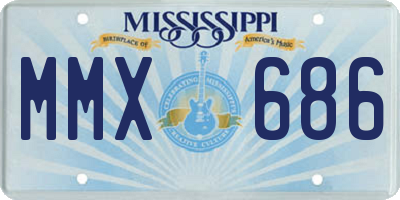 MS license plate MMX686
