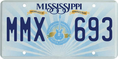 MS license plate MMX693